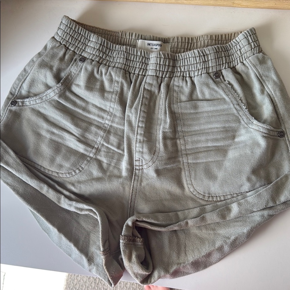 One Teaspoon High Waist Sage green Shorts